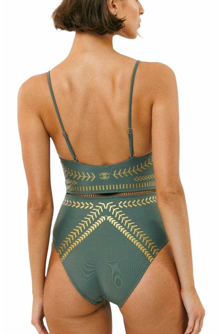 Kim Onepiece Swimsuit, Alternate, color, Olive Gold