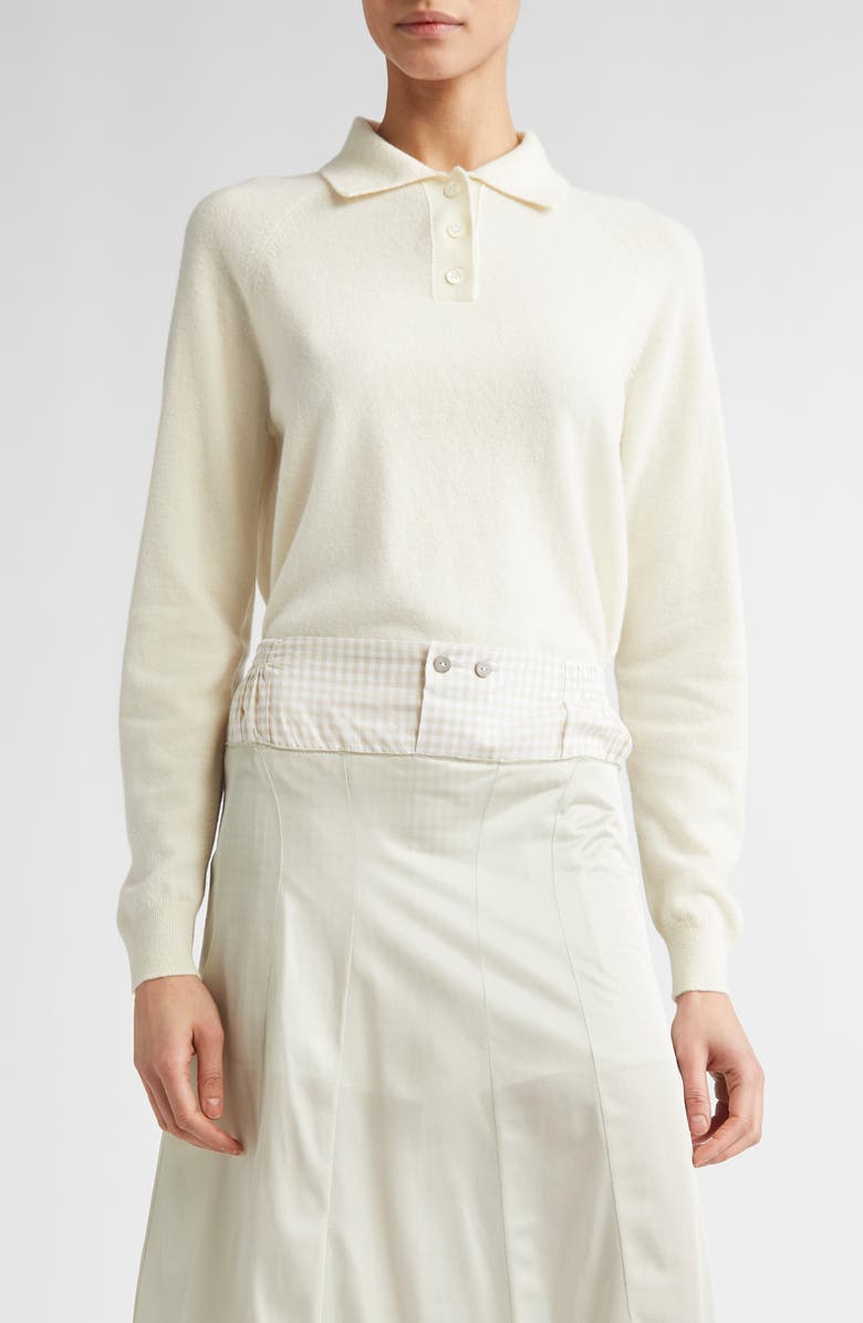 Maison Margiela Virgin Wool Polo Sweater, Main, color, 