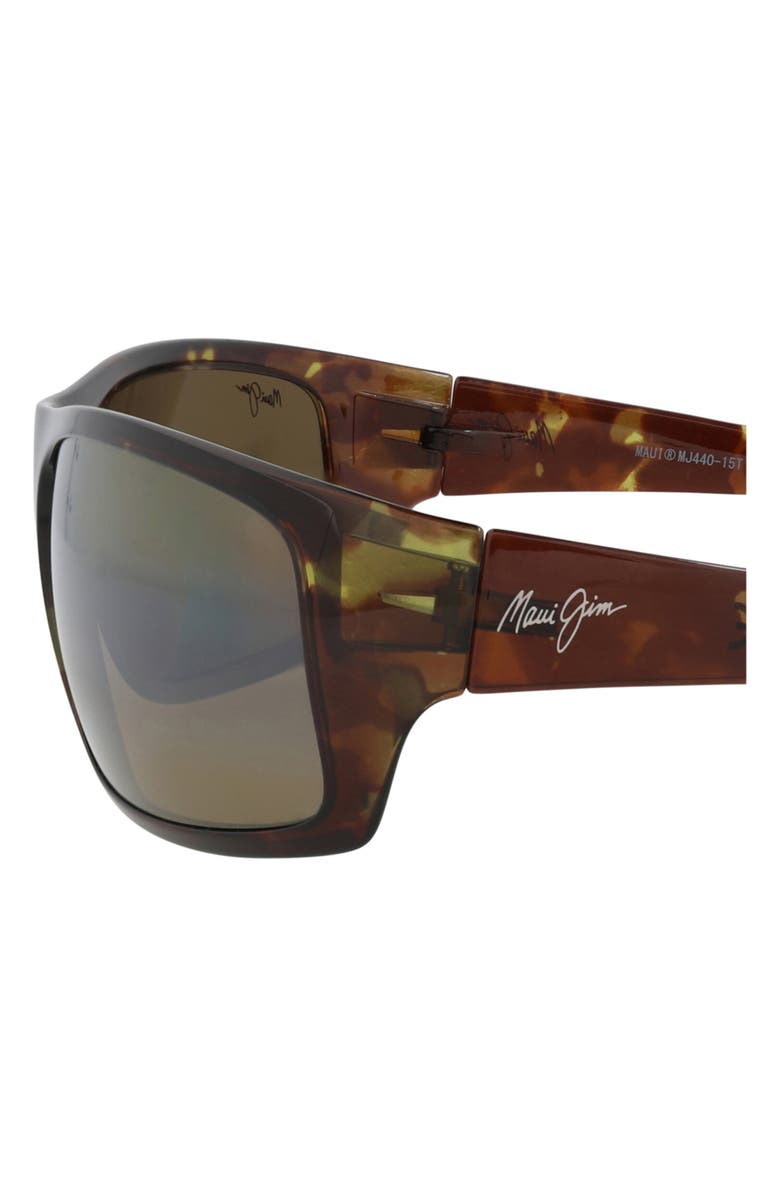 Maui Jim 67mm Wrap Polarized Sunglasses, Alternate, color, Tortoise Tortoise Bronze