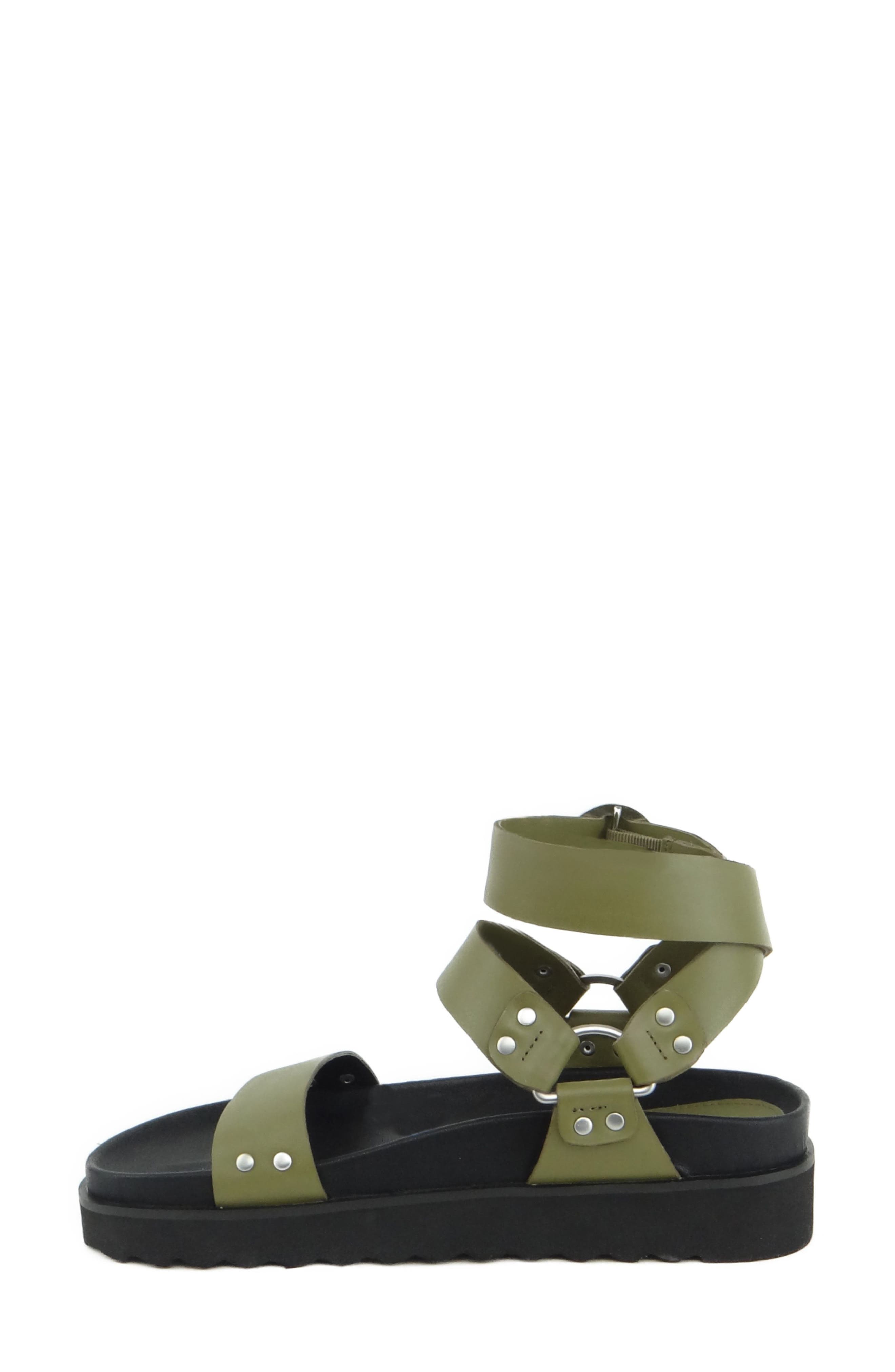 Burt Platform Sandal, Alternate, color, ARMY GREEN