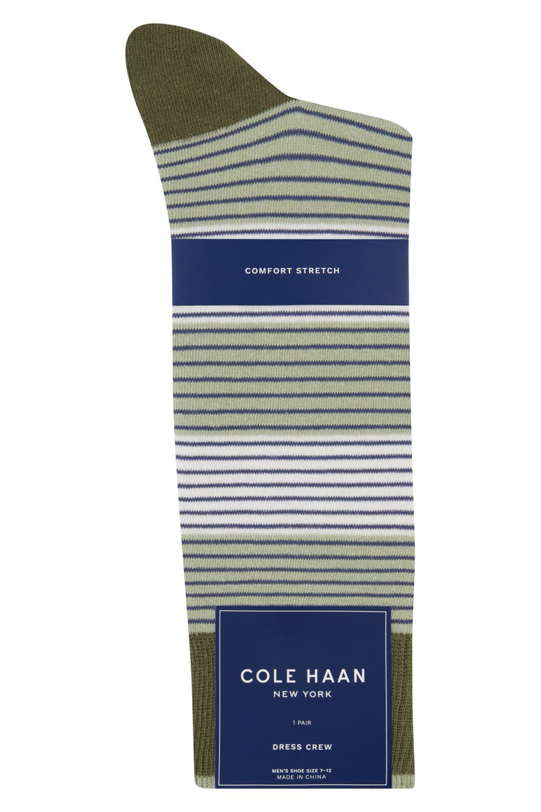 Stripe Dress Socks, Alternate, color, GREEN