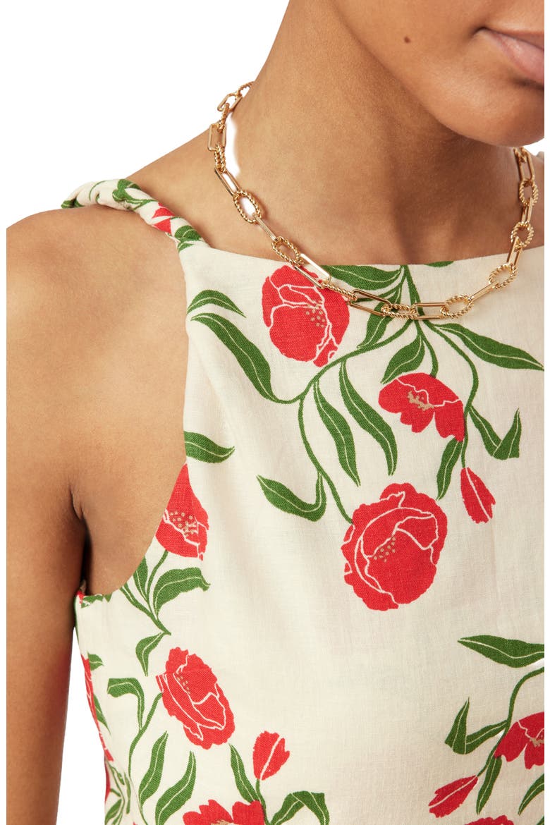 Floral Print Asymmetrical Dress, Alternate, color, WHITECAP GRAY ALLOVER FLORAL