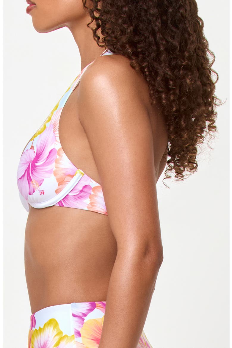 Isa Underwire Bikini Top, Alternate, color, HIBISCUS AND PLUMERIAS OH MY