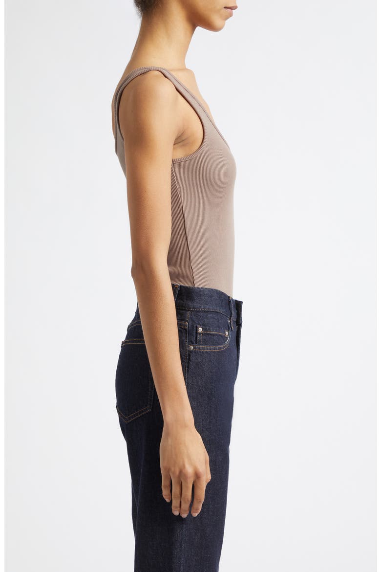 Nica Scoop Neck Tank Bodysuit, Alternate, color, CARDAMOM