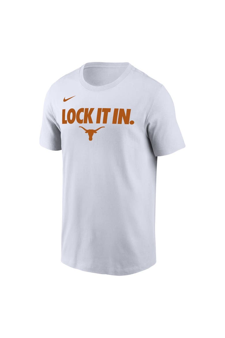 Men's Nike  White Texas Longhorns 2026 On-Court Bench T-Shirt, Alternate, color, White