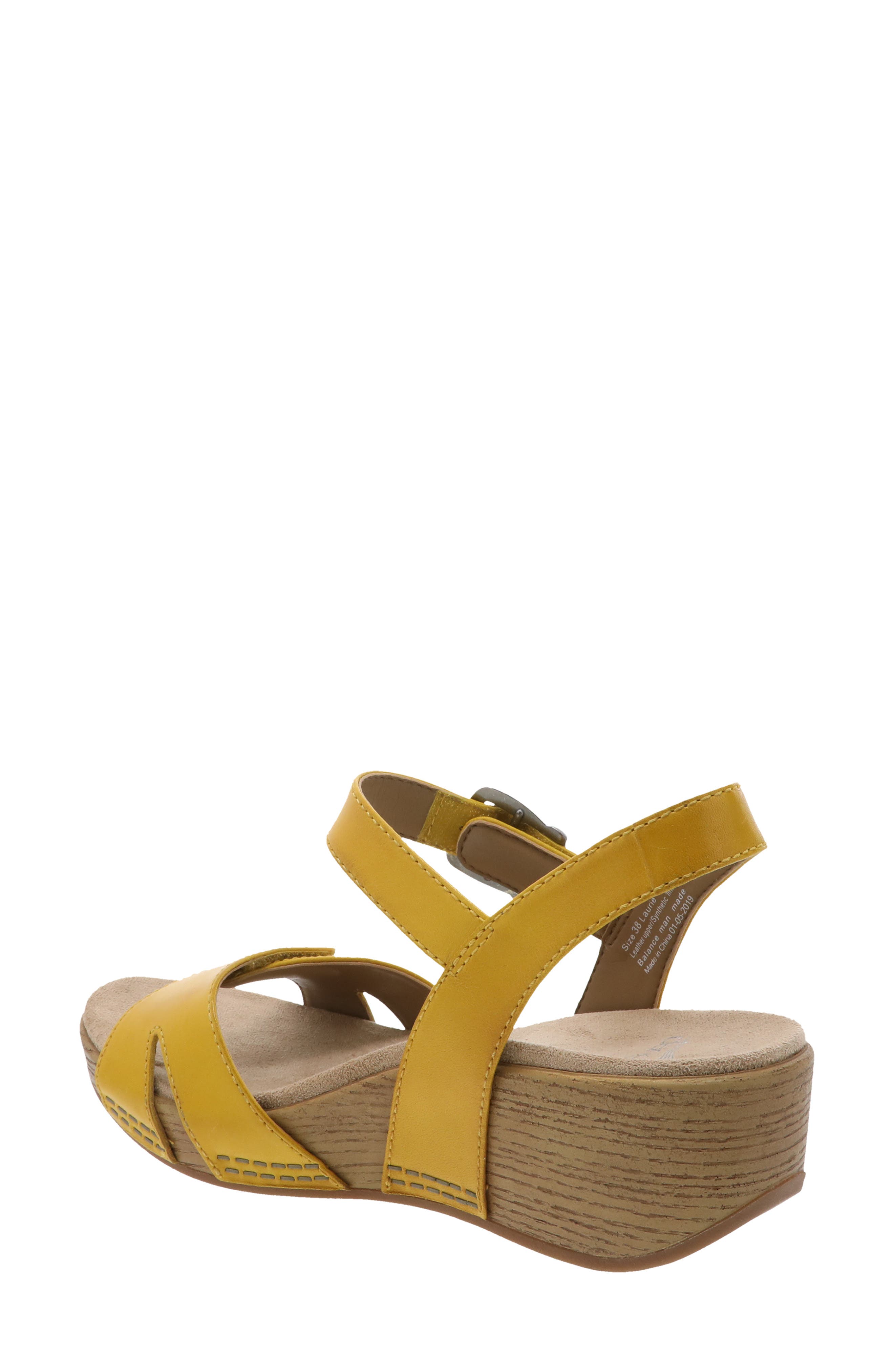 Laurie Sandal, Alternate, color, YELLOW BURNISHED LEATHER