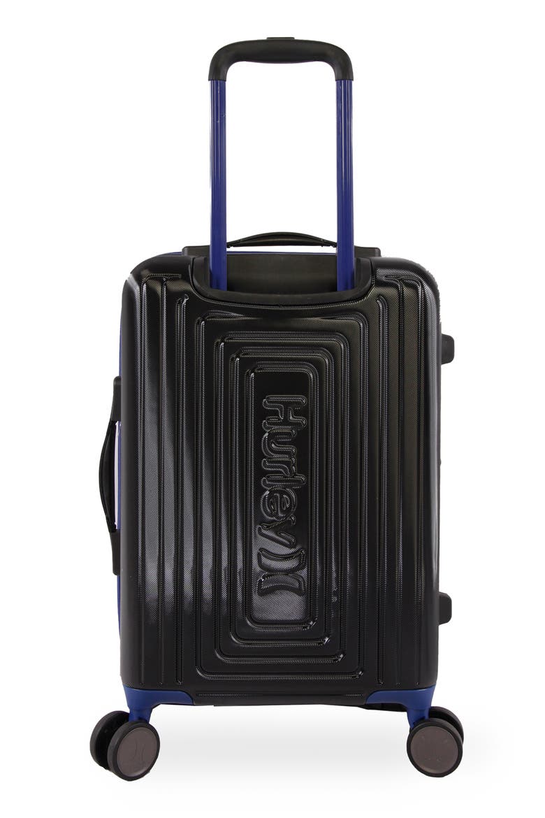 Suki 21" Hardshell Spinner Suitcase, Alternate, color, BLACK/ BLUE