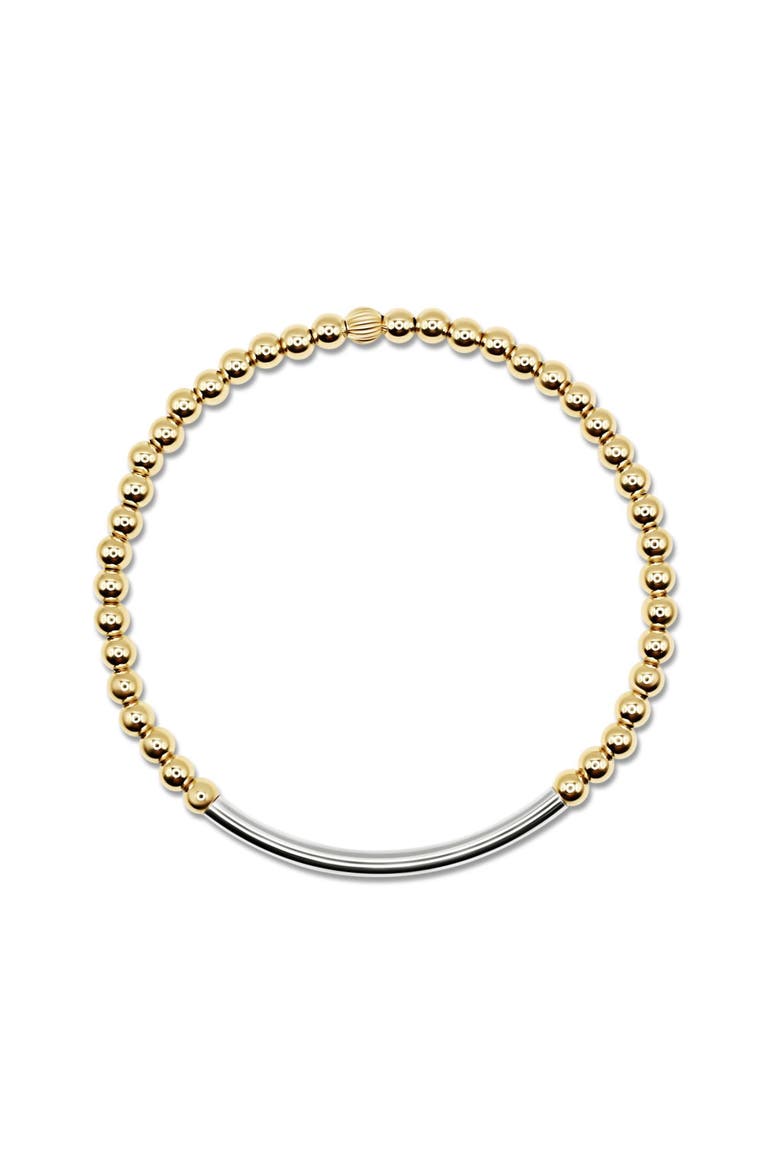London Two-Tone Beaded Bracelet, Alternate, color, Gold