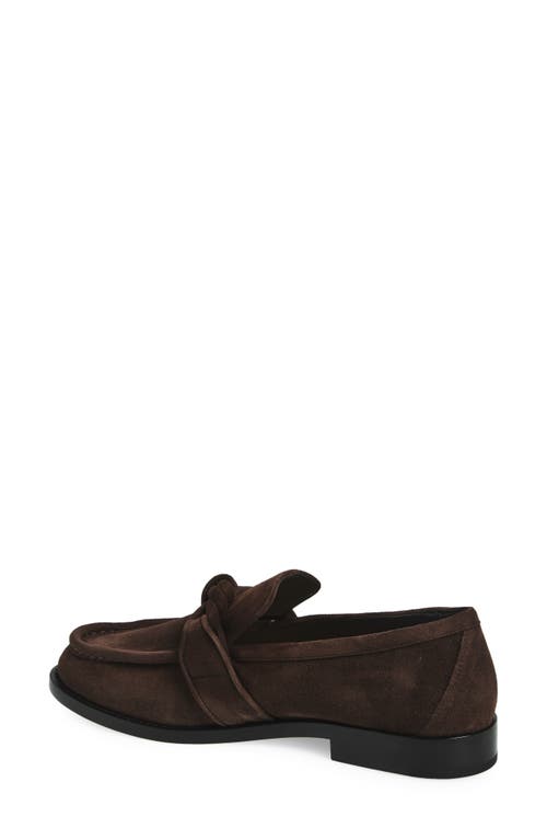Bottega Veneta Astaire Fondente Suede Moccasin In Brown