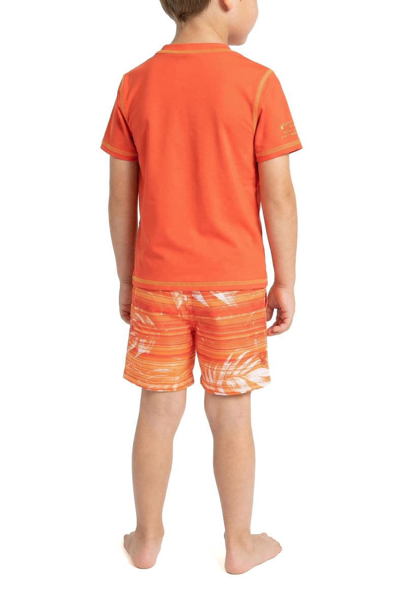 Kids' Rashguard Top & Swim Trunks Set, Alternate, color, TIGRE
