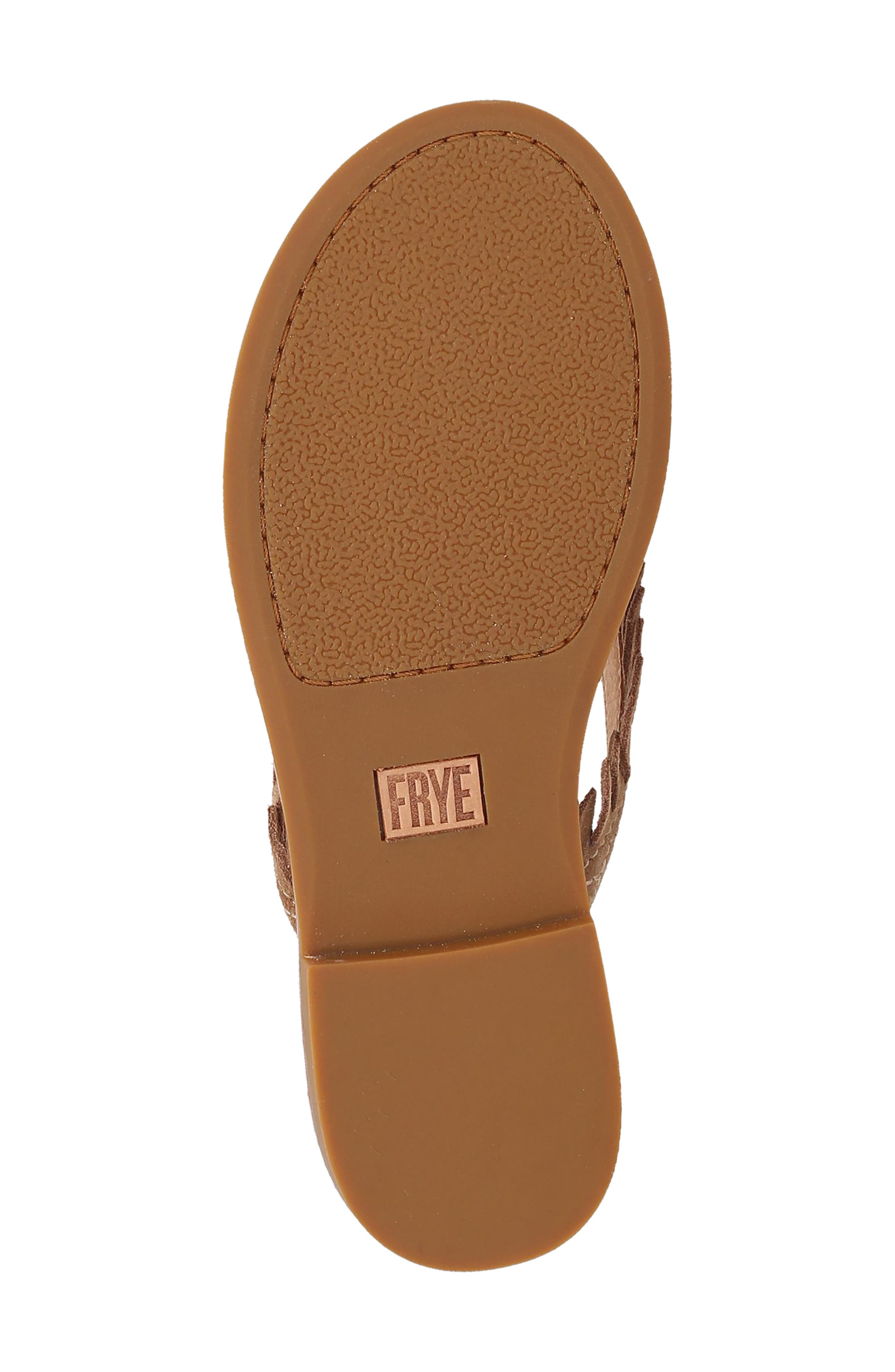 Ava Fringe Flip Flop, Alternate, color, ALMOND