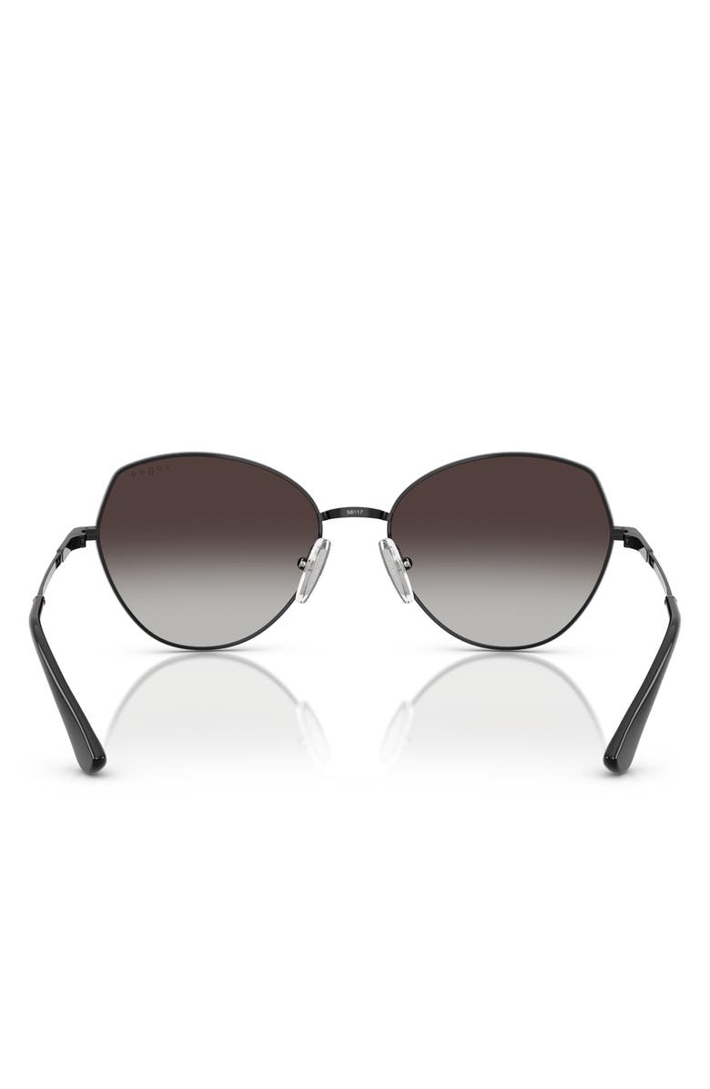 VOGUE 56mm Gradient Oval Sunglasses, Alternate, color, Black