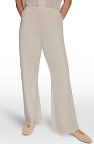 Donna Karan New York Linen Blend Ankle Wide Leg Pants
