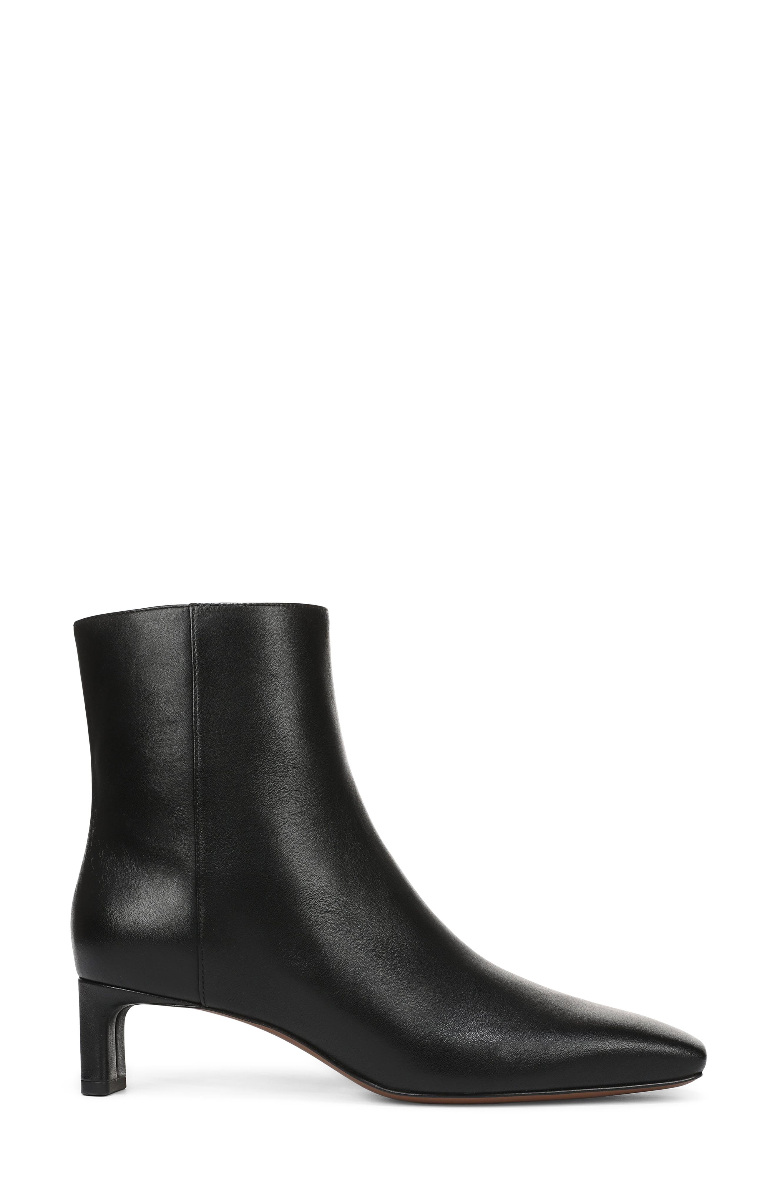 Lilith Leather Bootie, Alternate, color, BLACK