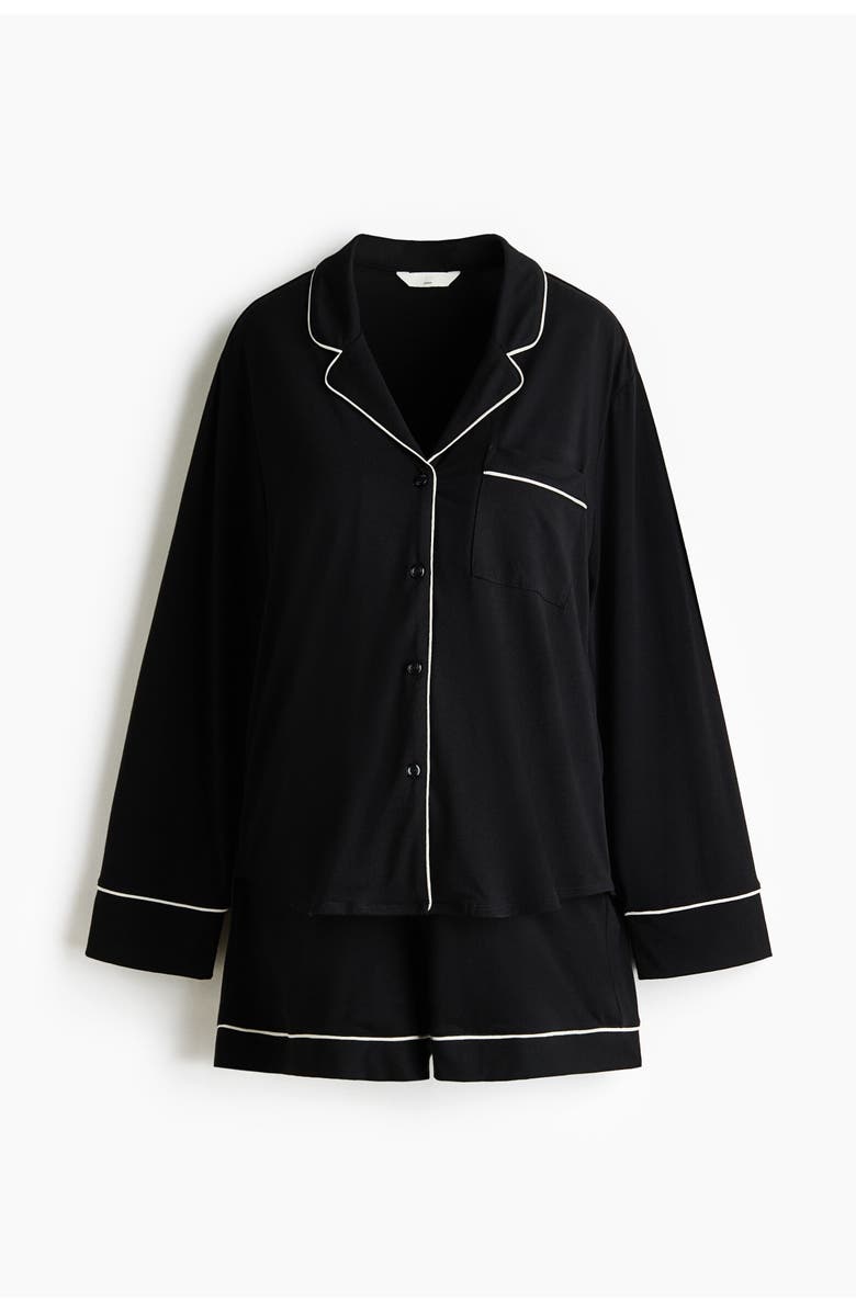 H&M Mama Before & After Viscose-blend Pyjamas, Alternate, color, Black