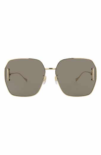 Gucci 64mm Novelty Square Sunglasses