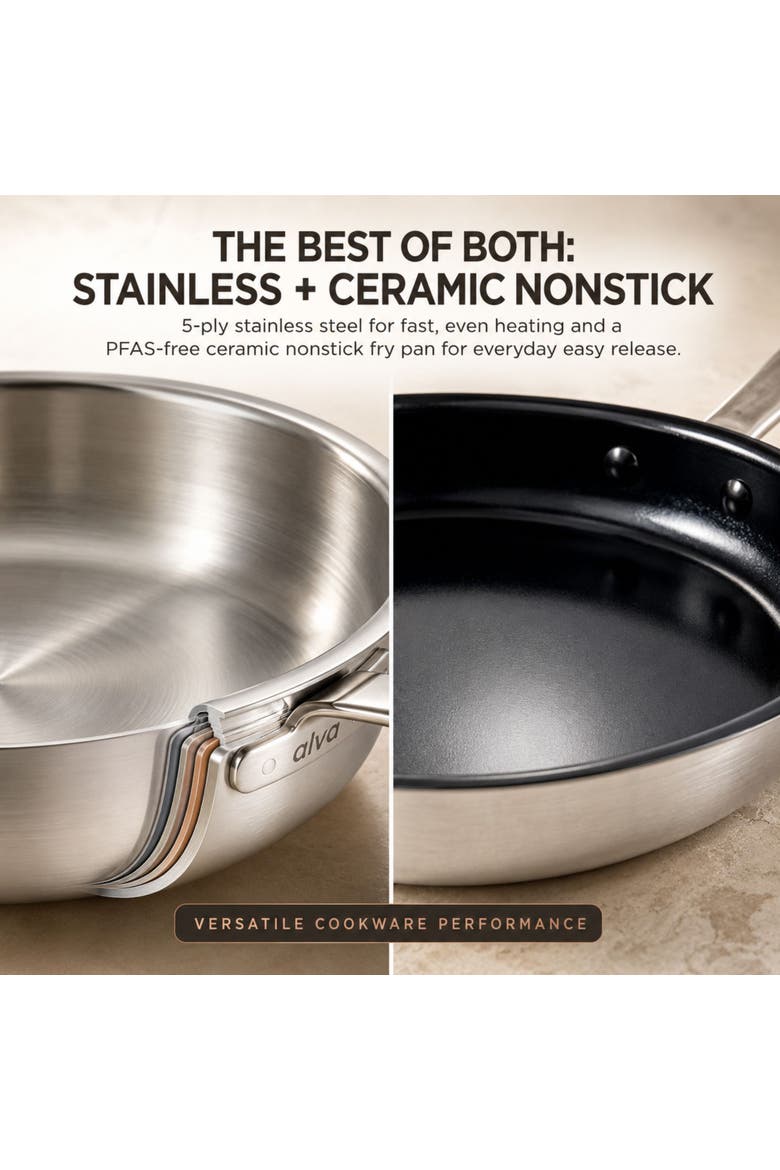 Maestro 7-Piece Hybrid Stainless Steel Cookware Set, Alternate, color, Black