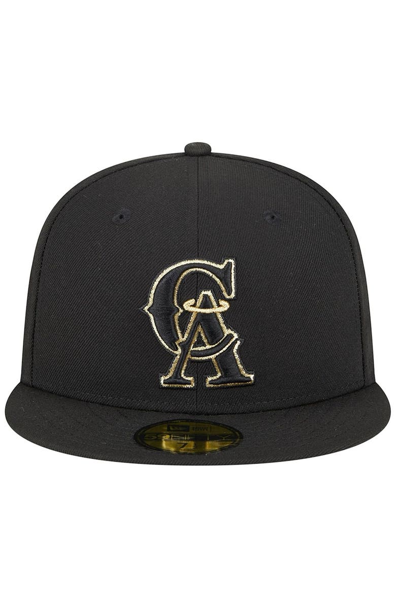 New Era Men's New Era Black California Angels Cooperstown Collection 2023 59FIFTY Day 59FIFTY Fitted Hat, Alternate, color, 