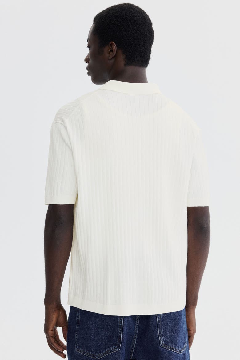 Regular Fit Rib-knit Shirt, Alternate, color, Cream