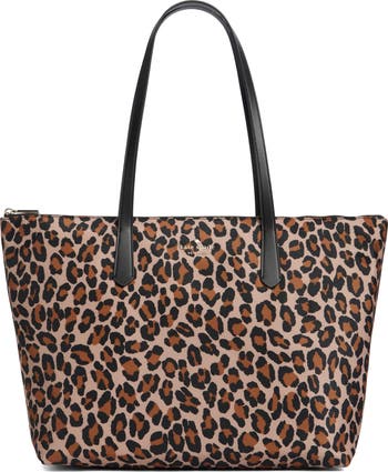 kitt recycled nylon leopard extra large tote