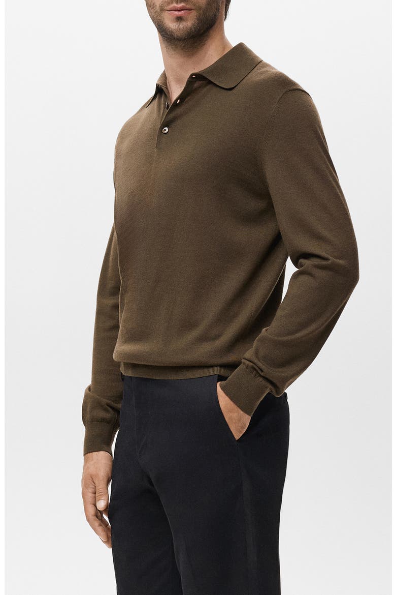 Wool Sweater Polo, Alternate, color, OLIVE GREEN