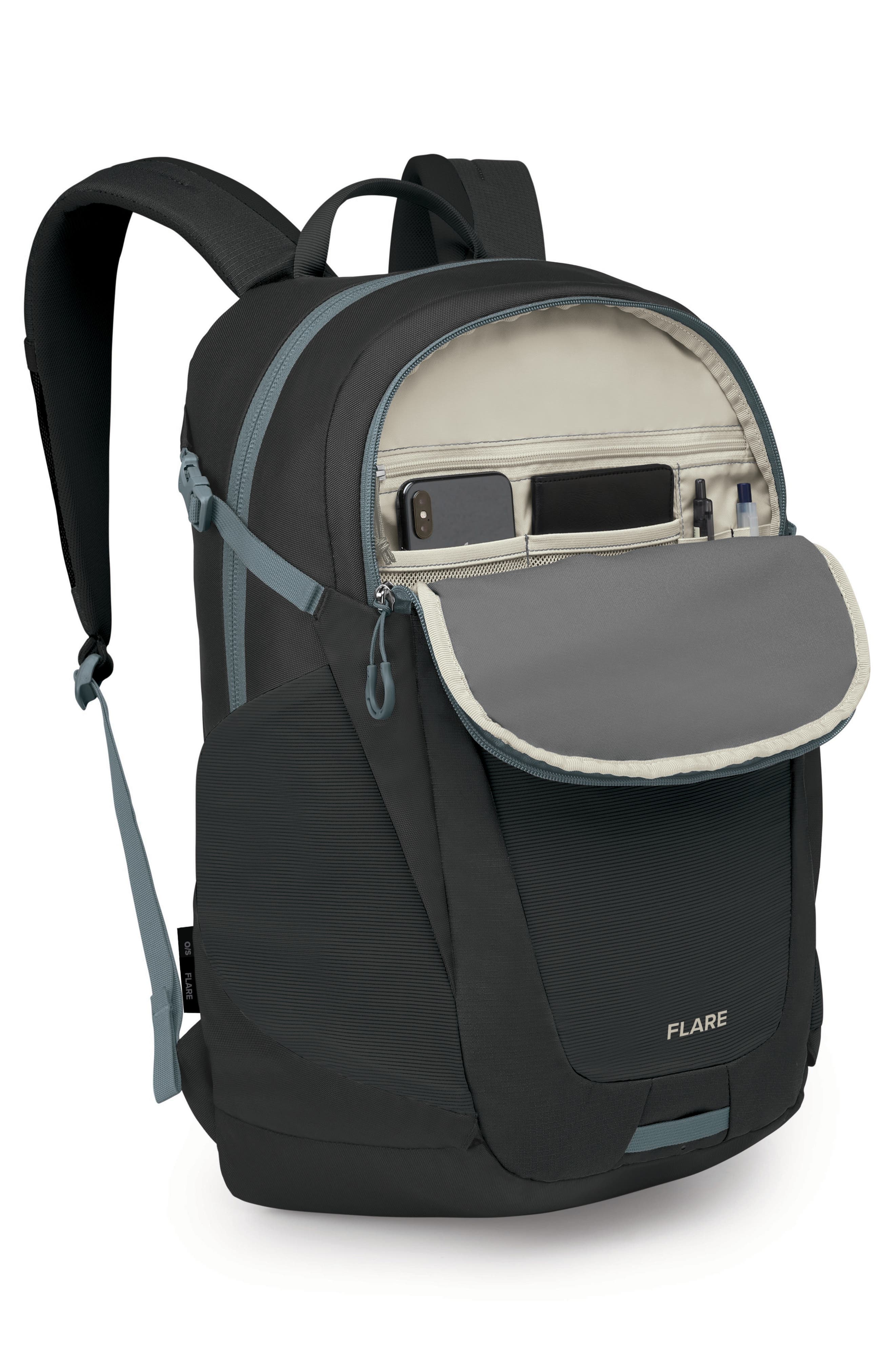 Osprey Flare 27-Liter Backpack, Alternate, color, Black/ Shale Grey