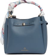 Nanette Lepore Scarf Trim Belted Bucket Bag