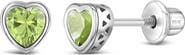 In Season Jewelry Cubic Zirconia Birthstone Heart Earrings