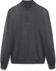 MANGO Perkins Wool Quarter Zip Sweater