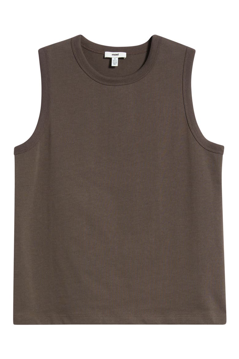 Cotton Tank, Alternate, color, CHOCOLATE BROWN