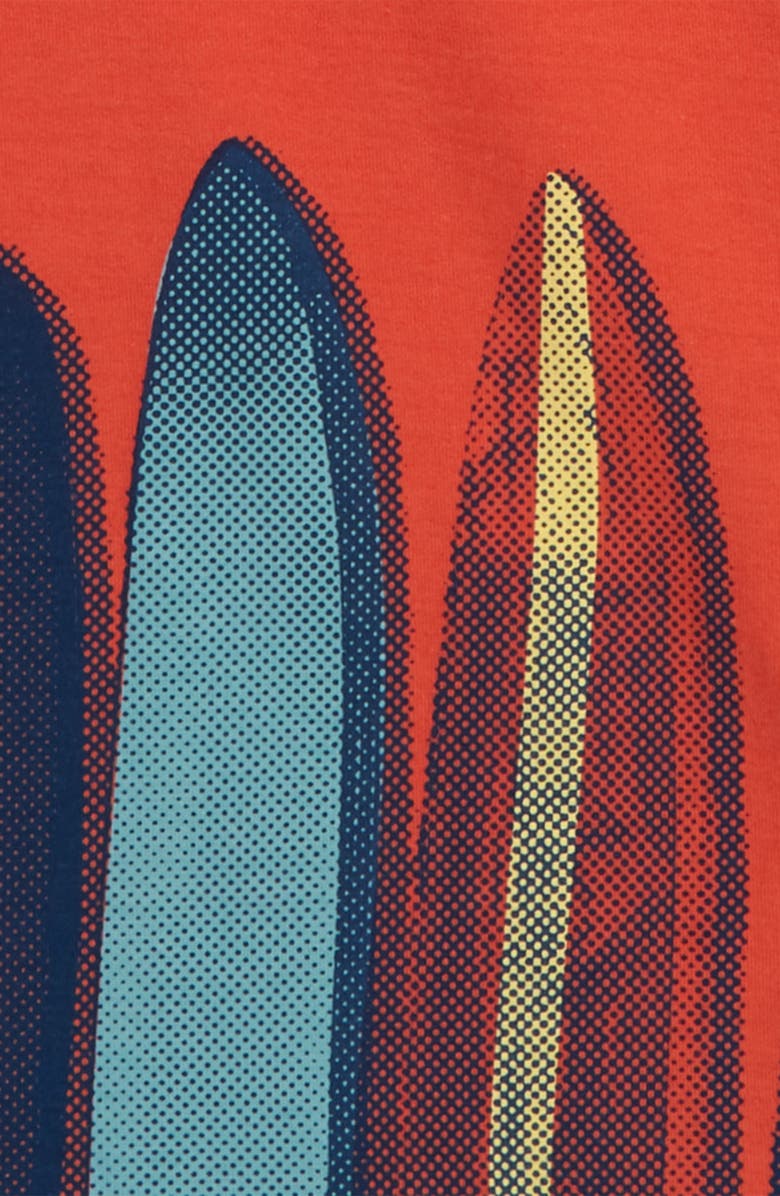 Tea Collection Surfboard Graphic Tee, Alternate, color, Sunset Orange