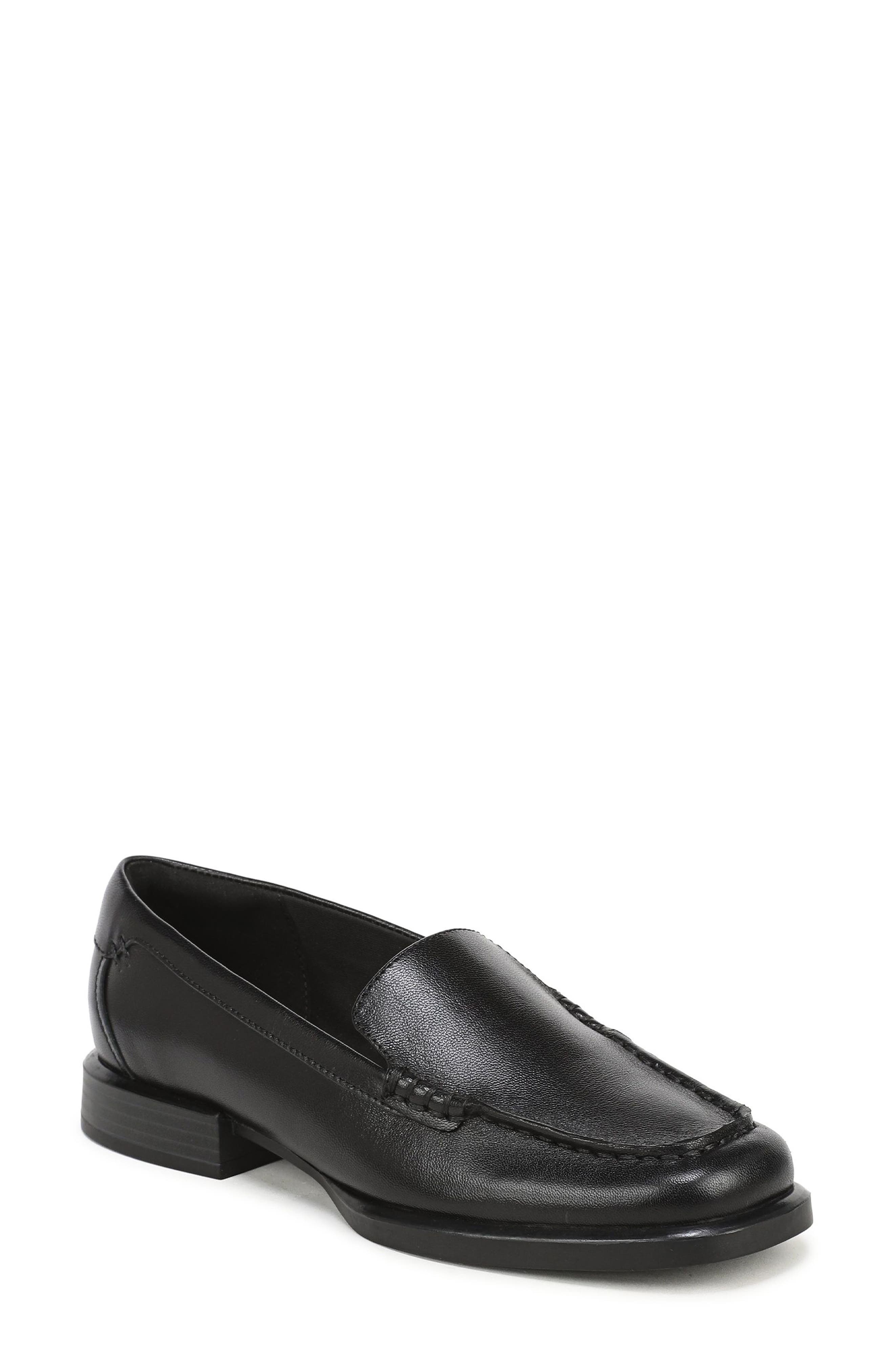 Henley Leather Loafer, Main, color, BLACK LEATHER