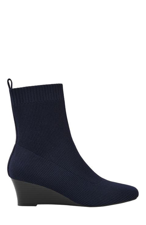 Margot Wedge Bootie Square-Toe Water-Repellent Boots