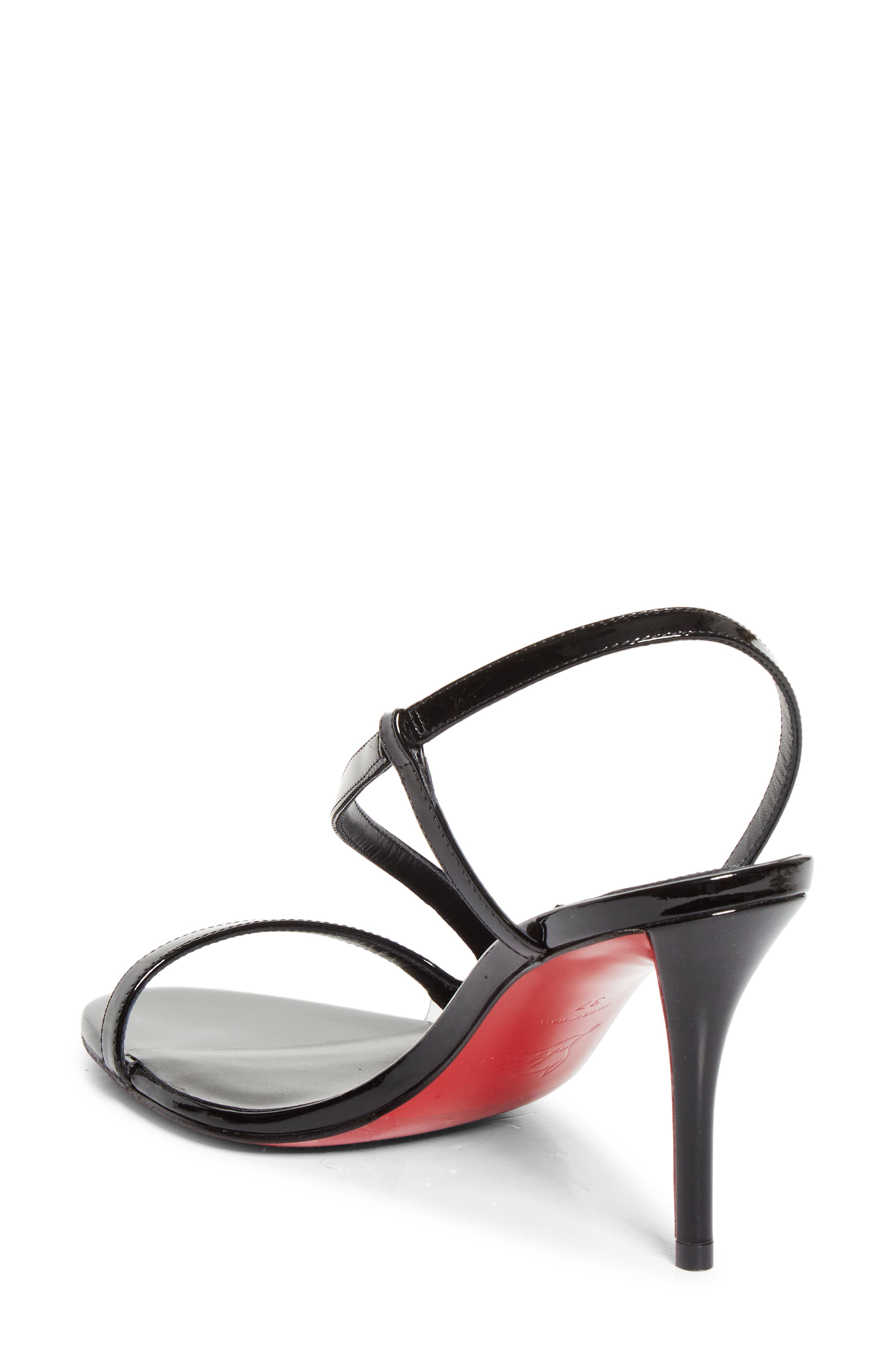 Christian Louboutin Rosa Z Slingback Sandal, Alternate, color, Black/ Black