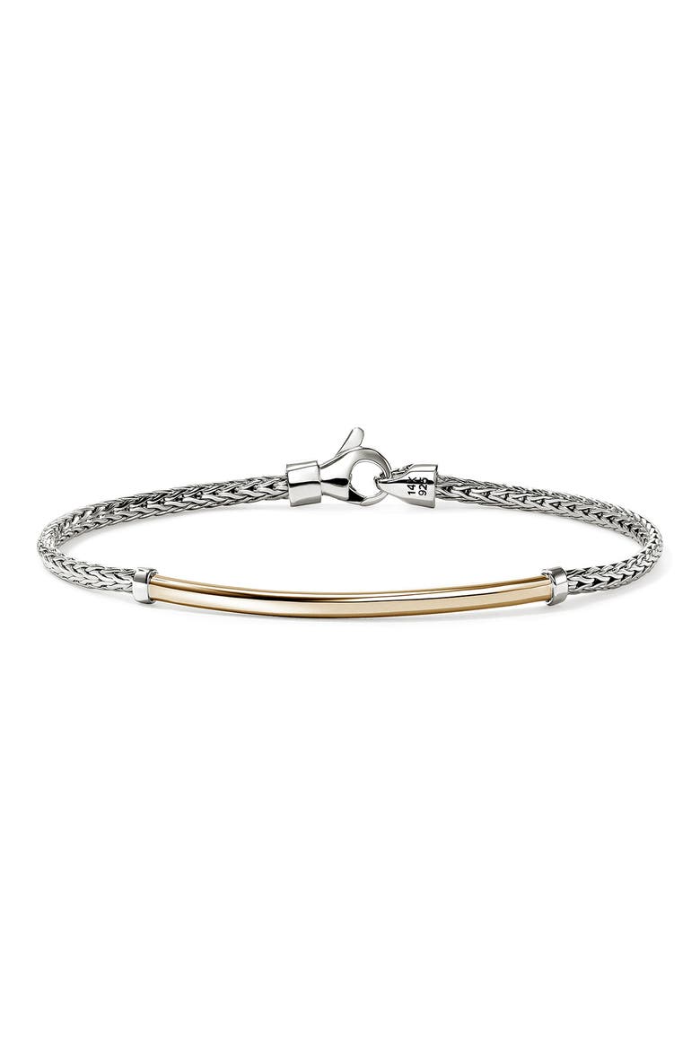 JH Essential Bracelet, Gold, Sterling Silver, 2.5mm, Main, color, SILVER/GOLD