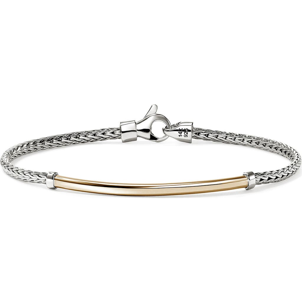 John Hardy JH Essential Bracelet, Gold, Sterling Silver, 2.5mm in Silver/gold at Nordstrom, Size Medium