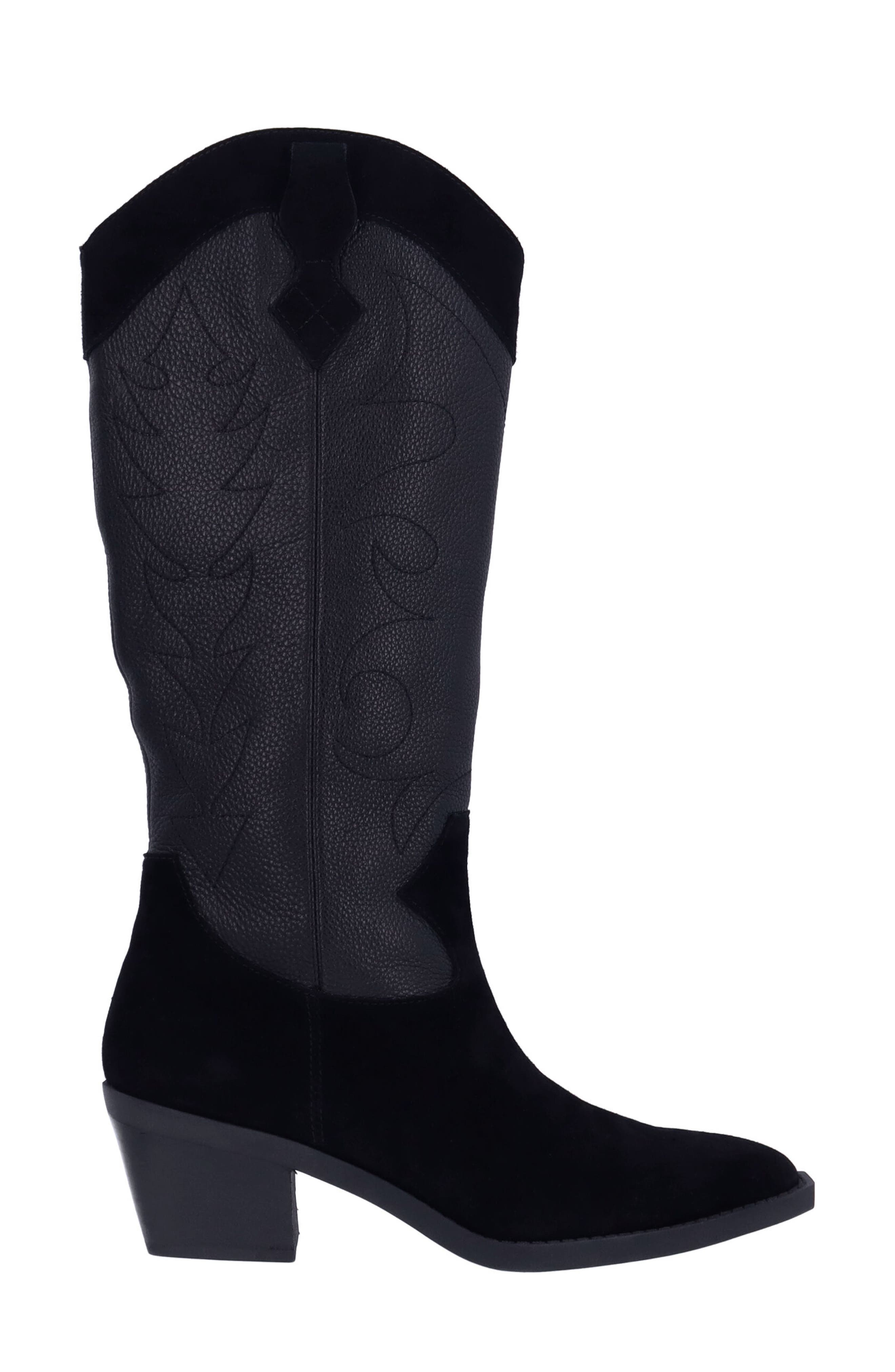 L'Amour des Pieds Veera Western Boot, Alternate, color, Black