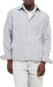 Alex Mill Franklin Loose Fit Stripe Cotton Button-Up Shirt