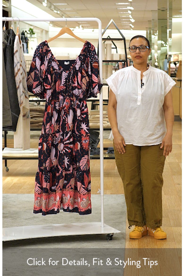 Simona Mixed Print Midi Dress video