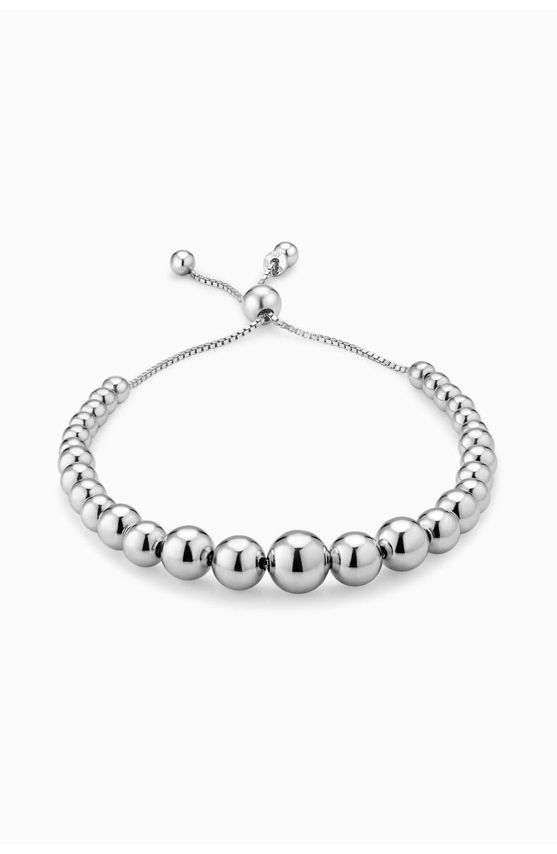 Oradina Belle of the Ball Adjustable Bracelet in Sterling Silver, Main, color, Silver
