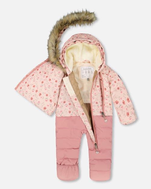Deux Par Deux One-piece Snug Snowsuit Designed For Car Seat In Multi