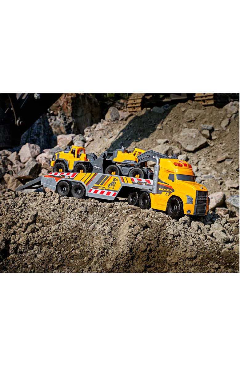 Dickie Toys HK Ltd 28 Inch Mack Truck With 2 Volvo Construction Trucks, Alternate, color, Multicolored