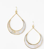 Matr Boomie Rajani Crescent Mother of Pearl Hoop Earrings