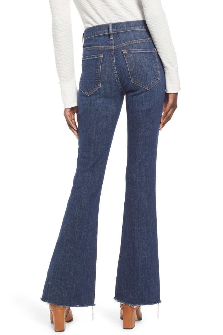 Raw Hem Flare Jeans, Alternate, color, ONE FELL SWOOP