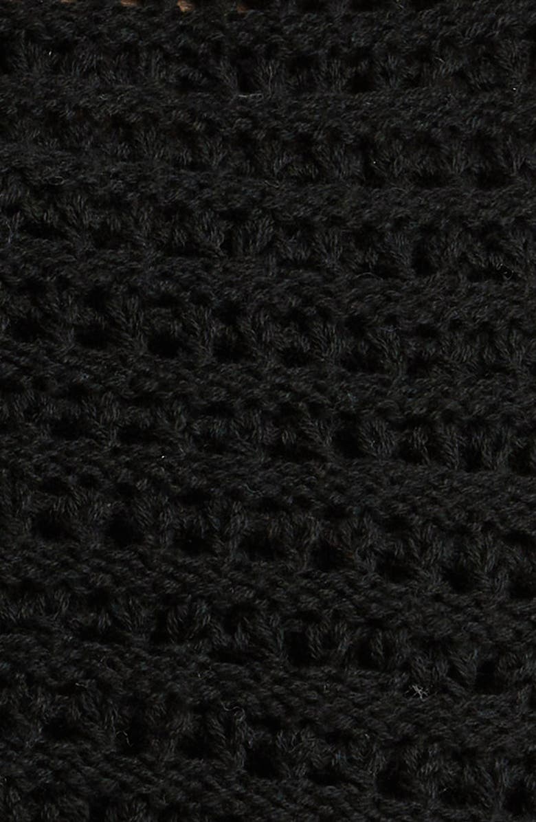 Capittana Nora Open Knit Cover-Up Shorts, Alternate, color, Black