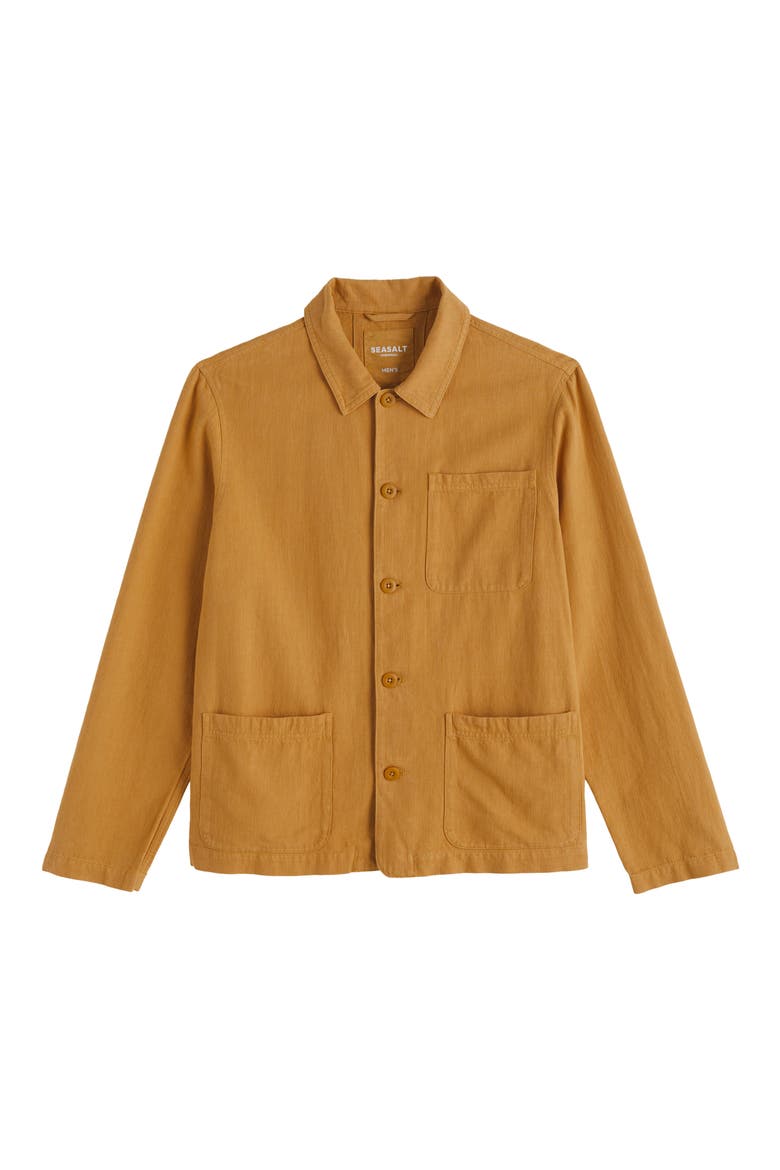 Well Wright Organic Cotton & Linen Shirt Jacket, Alternate, color, MUSTARD SEED