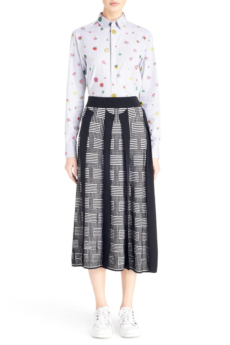 'Tanami Flower' Cotton Poplin Shirt, Main, color, MULTICOLORE