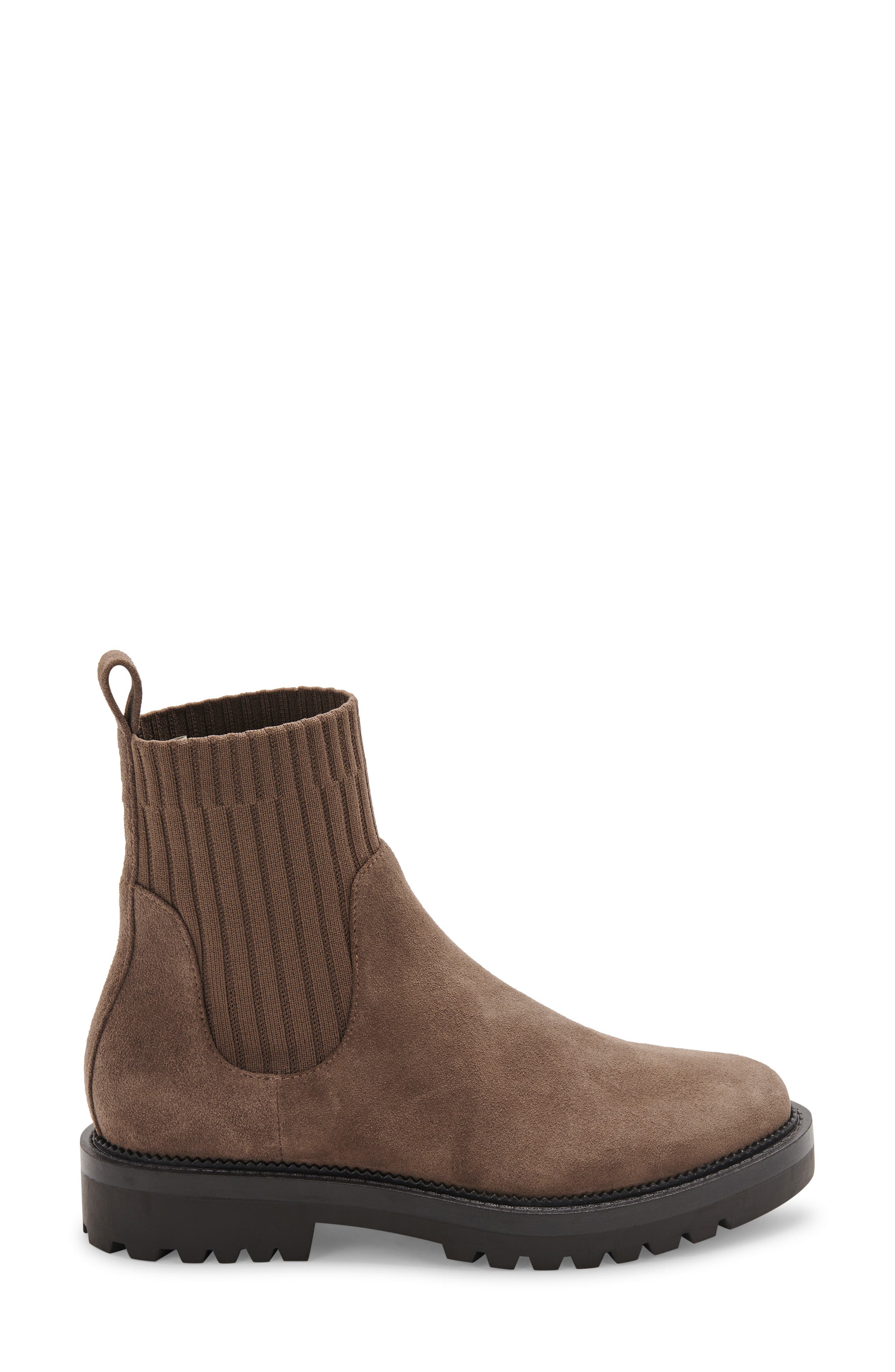 Hallie Waterproof Bootie, Alternate, color, DARK TAUPE SUEDE