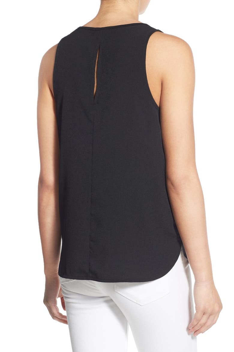 Double Layer Tank, Alternate, color, BLACK