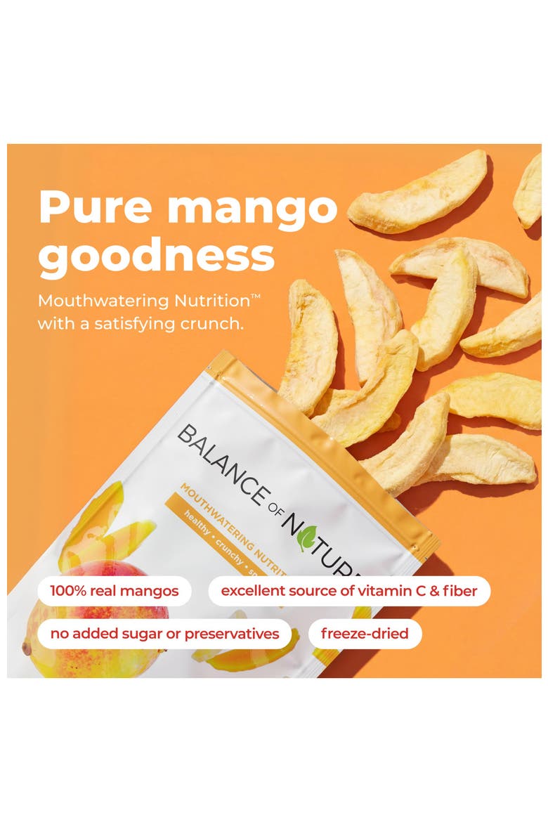 Freeze Dried Mango Slices Real Fruit Snack Five Pack, Alternate, color, None